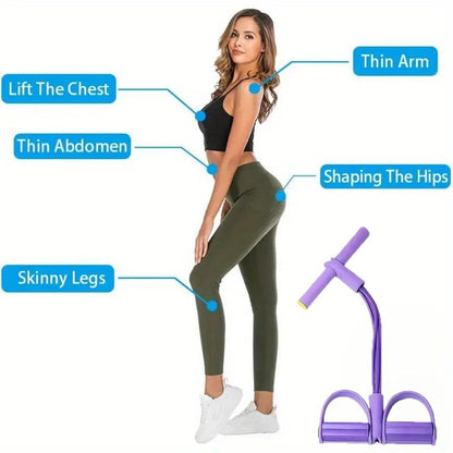 Home Gym Foot Pedal Resistance Band Puller - Portable Fitness Equipment for Leg Workouts, Core Training & Full-Body Exercise - Non-Slip Foot Pedal Puller for Toning, Stretching & Strength Building